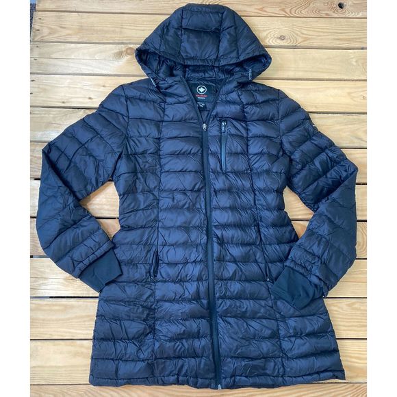 thin puffer jacket women's